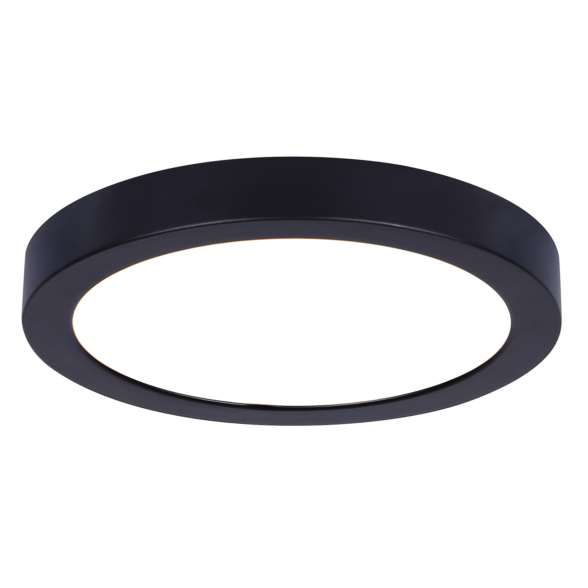 Canarm, LED Round Disk, 7in. Black, Dimmable, Power Source Hardwired, Number of Lights 1 Primary Color Black, Model# DL-7F-15S-BK-C